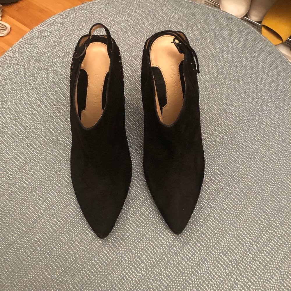 Chelsea Paris studded mule booties